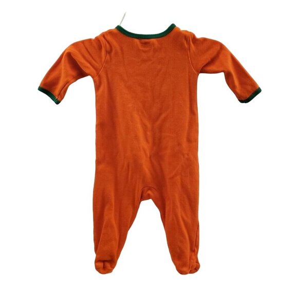 Pre-owned Infants One Piece 6-9 Months / Orange Pumpkin / Halloween - Picture 2 of 6